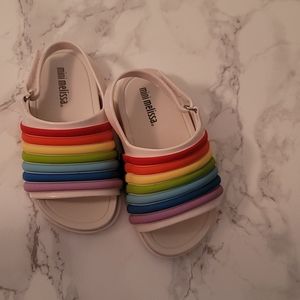 Like new Mini Melissa Rainbow Slides sz7